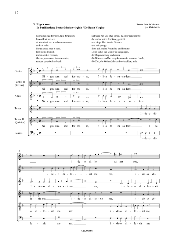 Product picture to: Nigra sumTomás Luis de Victoria