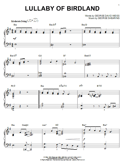 Product picture to: Lullaby Of Birdland