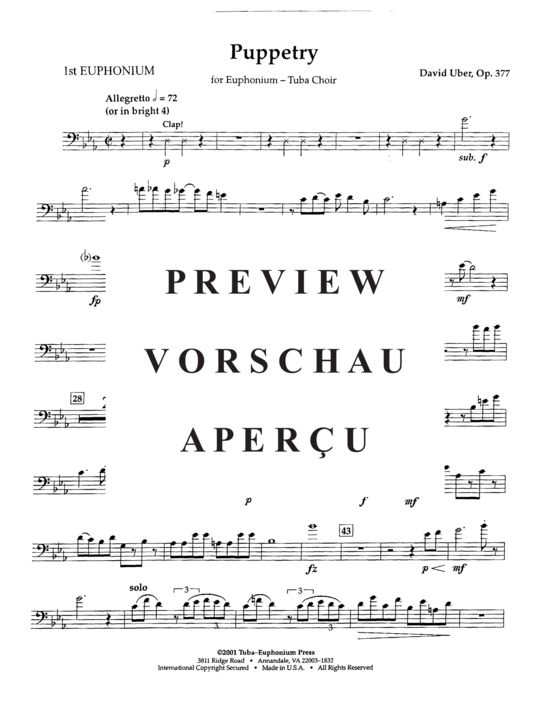 Produktgalerie: Seite 15 von 21 Puppetry , , (Tuba Ensemble EEEETT)