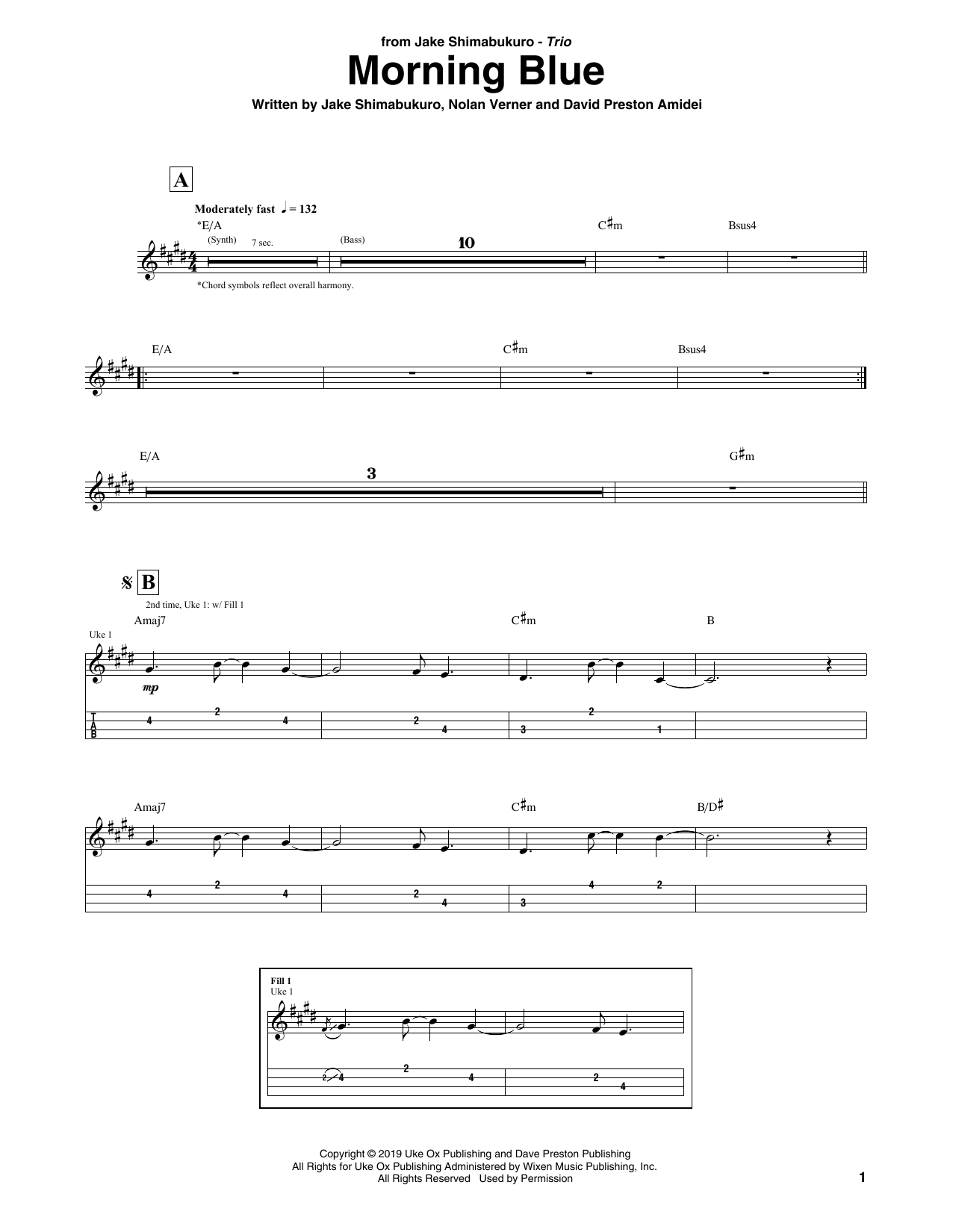 Product gallery: Page 1 of 1 Morning Blue, Jake Shimabukuro Trio
