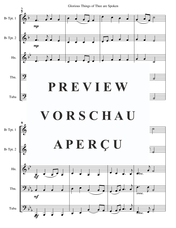 Produktgalerie: Seite 4 von 11 Glorious Things Of Thee Are Spoken, , BlechblÀser Quintett