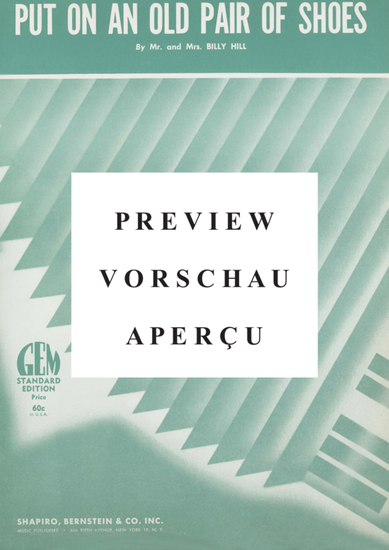 Produktgalerie: Seite 2 von 8 Put On An Old Pair of Shoes , Popular Standard, Klavier und Gesang