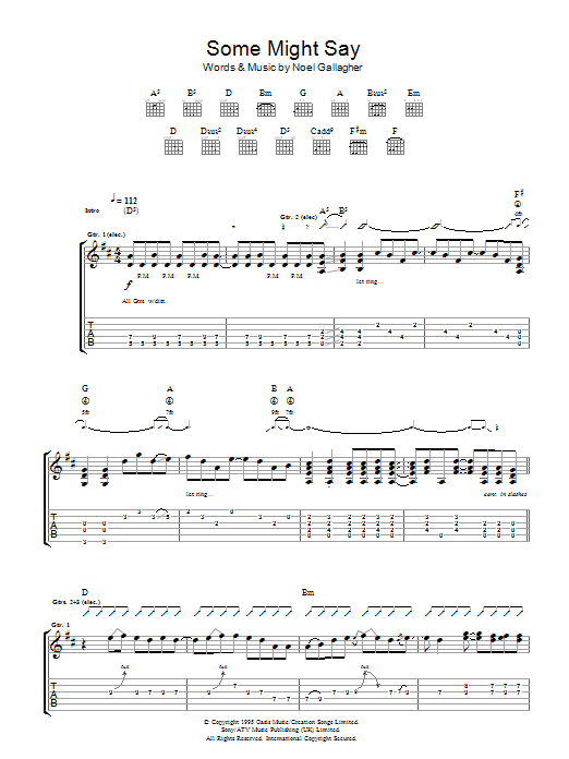Produktgalerie: Seite 1 von 1 Some Might Say, Oasis, Gitarre