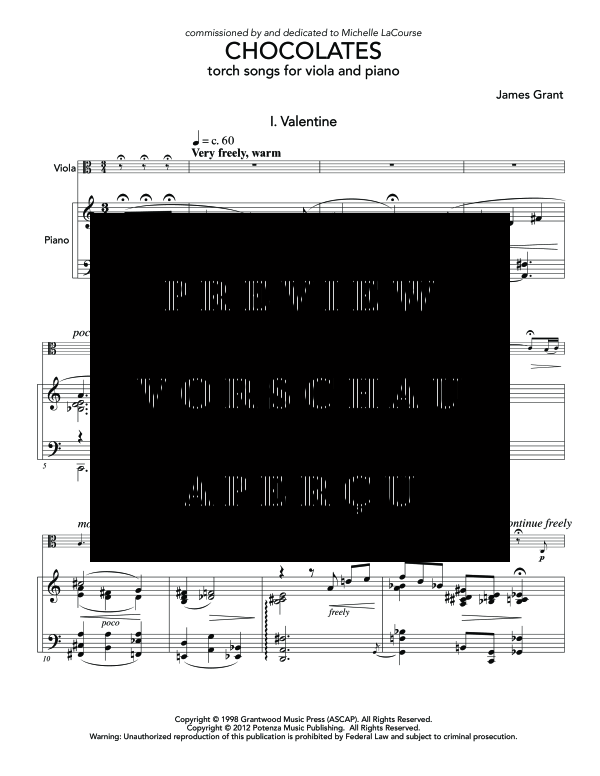 Product gallery: Page 5 of 11 Chocolates, , (viola and piano)