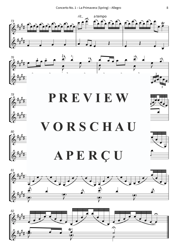 gallery: The Four Seasons - arranged for two violins, The Twiolins, (Geige)