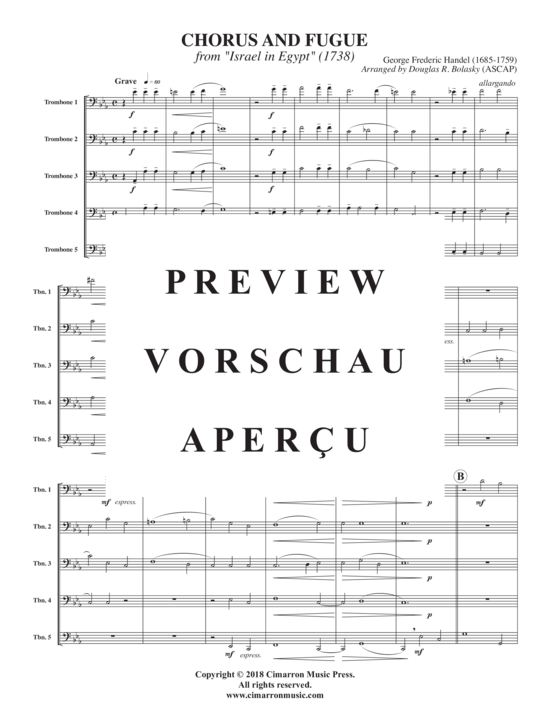 Product gallery: Page 3 of 15 Chorus und Fuge , , (Trombone Quintet)
