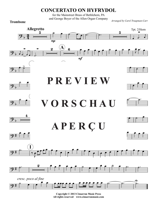 Produktgalerie: Seite 18 von 21 Concertato on Hyfrydol , , (Blechbläser-Quintett + Orgel)