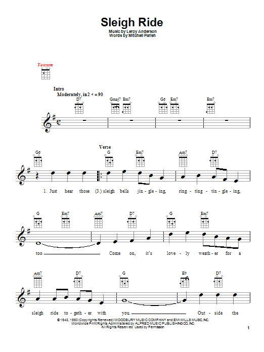 Product gallery: Page 1 of 1 Sleigh Ride, Leroy Anderson