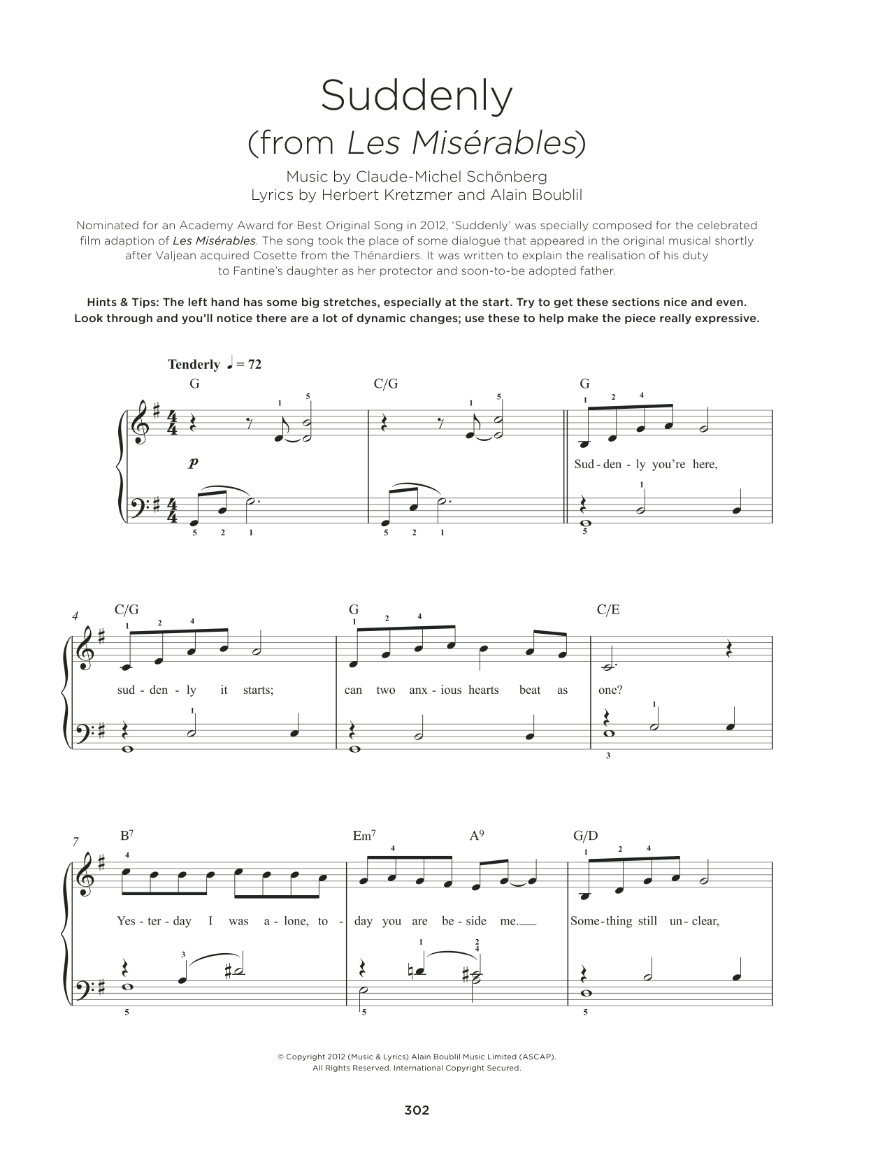 Produktbild zu: Suddenly (from Les Miserables)