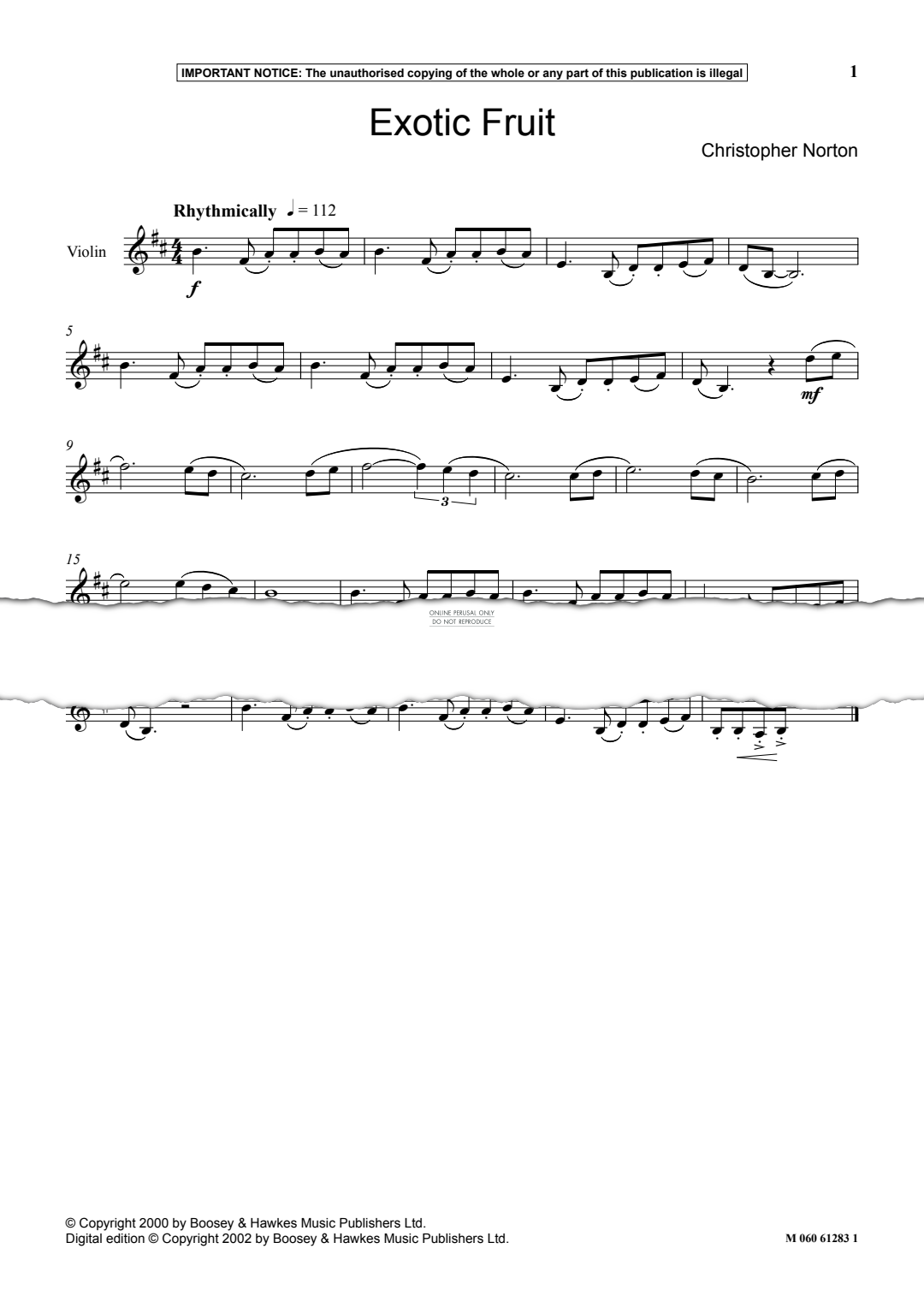 Produktgalerie: Seite 1 von 1 Exotic Fruit, Christopher Norton, Klavier, Violine