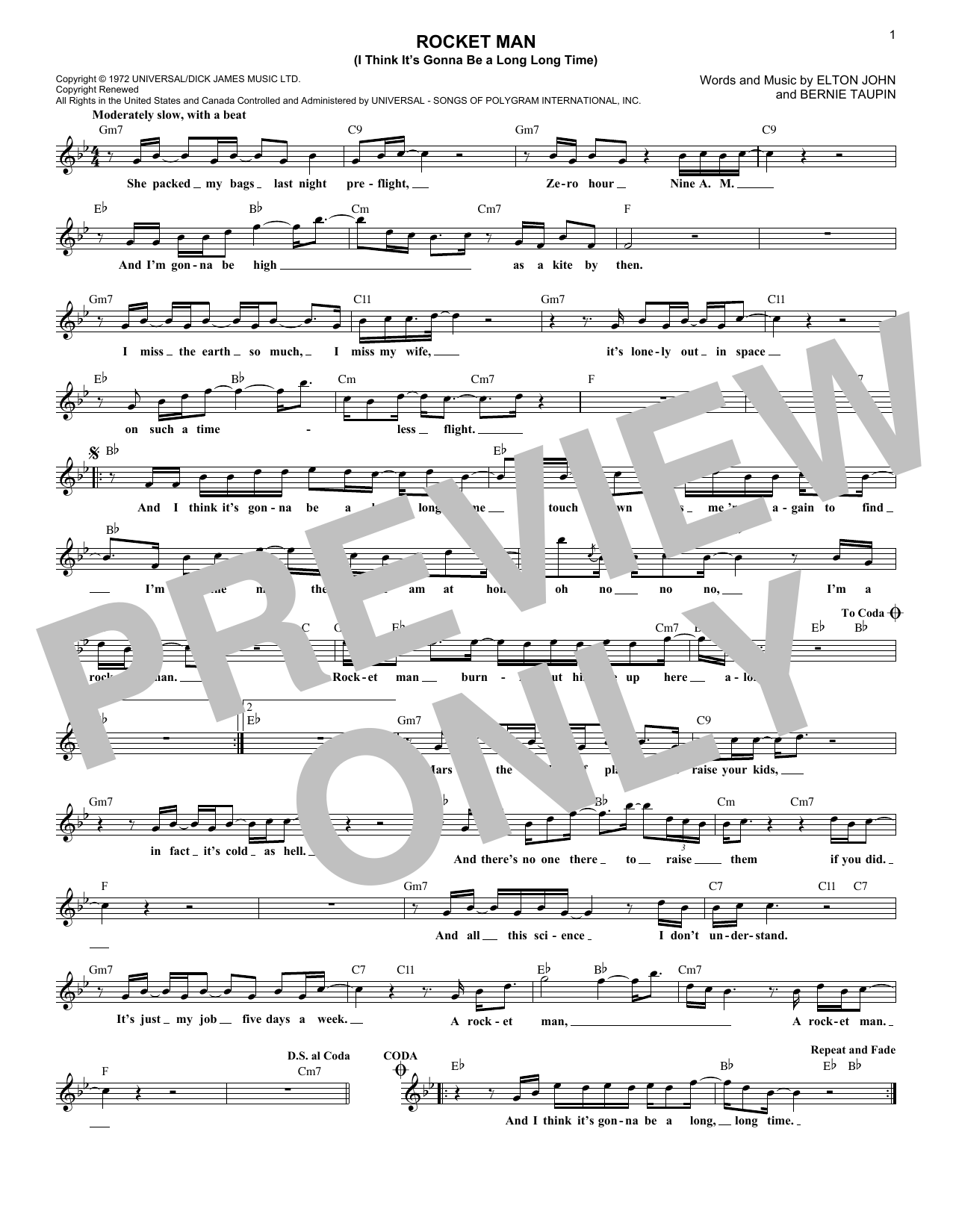 Produktbild zu: Rocket Man (I Think It's Gonna Be A Long Long Time)