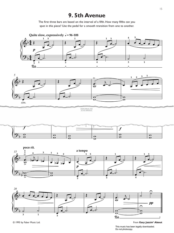 Product picture to: 5th Avenue (from 'Easy Jazzin' About)