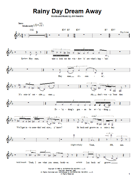 Produktgalerie: Seite 1 von 1 Rainy Day Dream Away, Jimi Hendrix, Gitarre