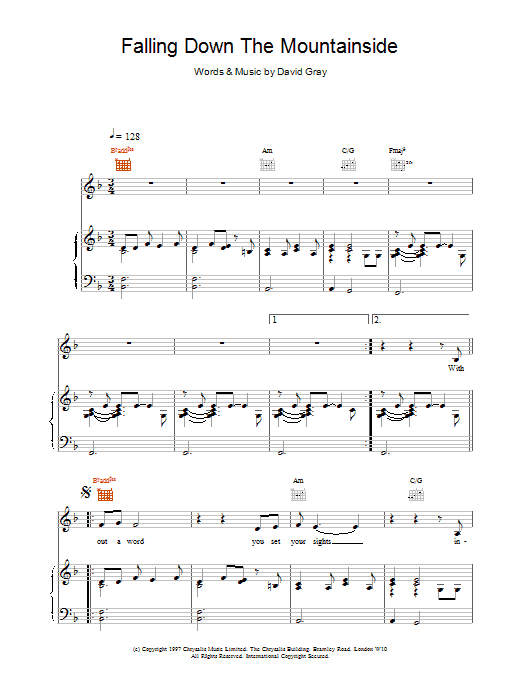 Produktgalerie: Seite 1 von 1 Falling Down The Mountainside, David Gray, Gesang, Gitarre, Klavier