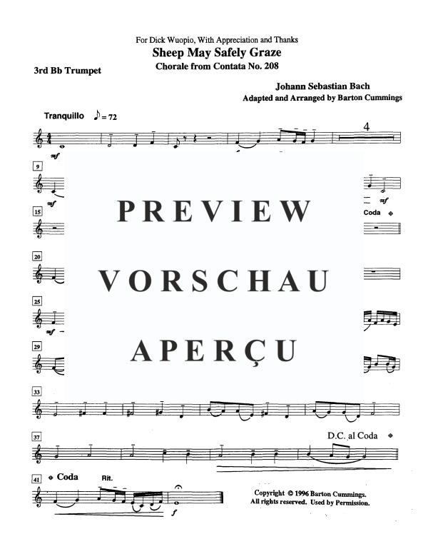 Produktgalerie: Seite 10 von 11 Schafe können sicher weiden, , Brass Ensemble - Nonett