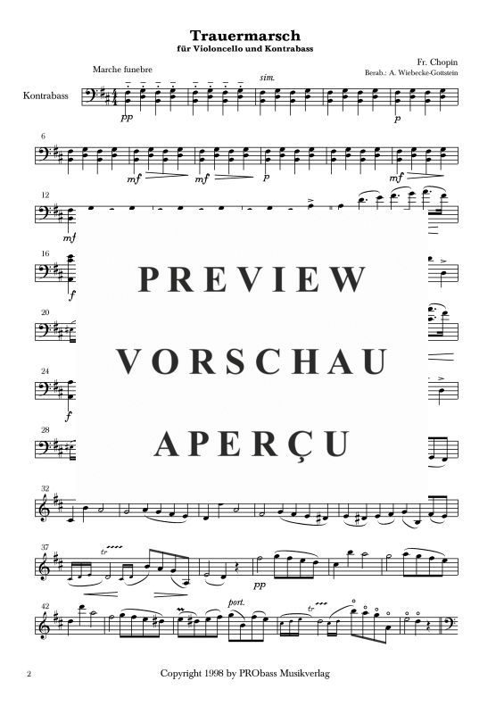 Produktgalerie: Seite 3 von 9 Trauermarsch, , Cello und Kontrabass