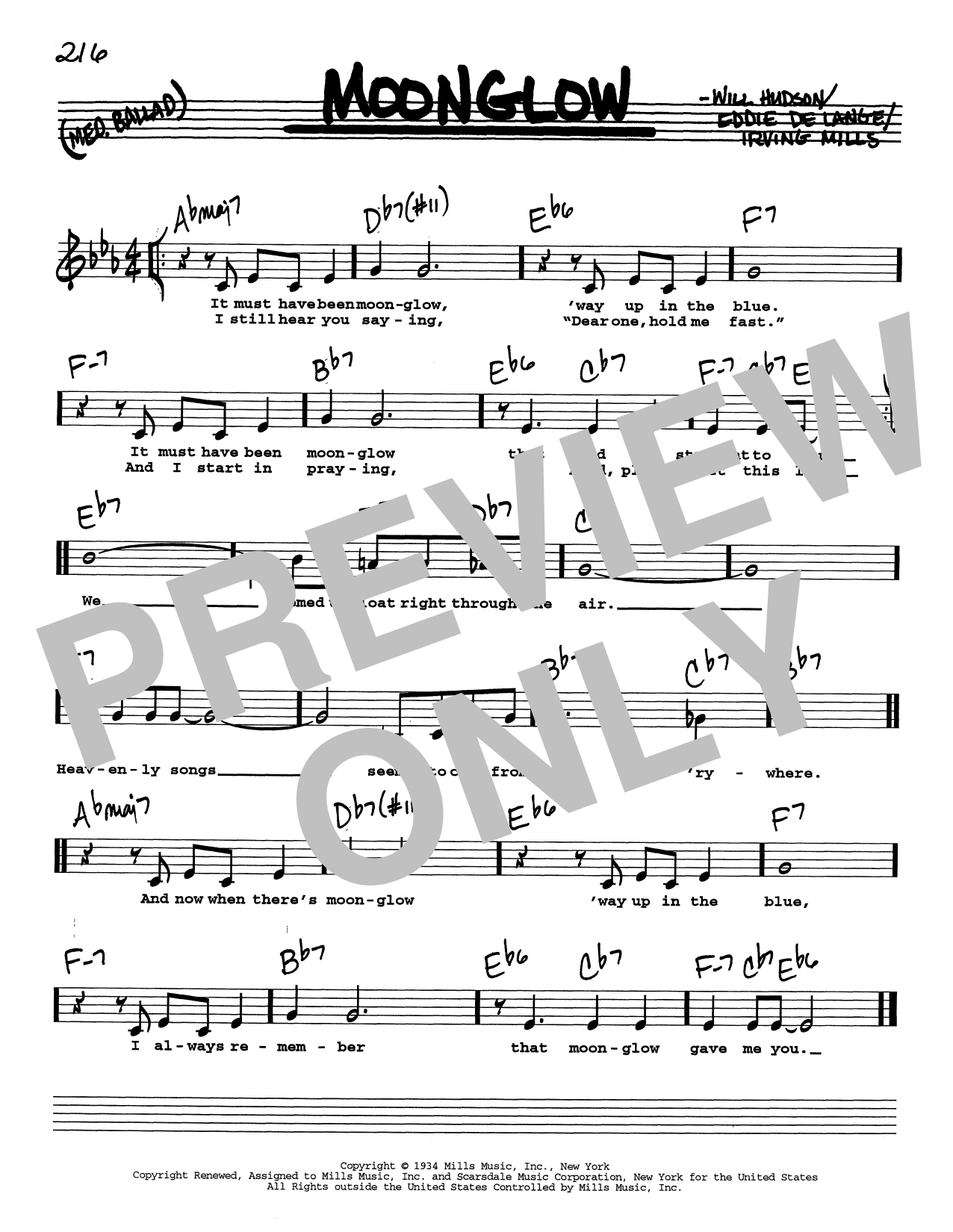 Produktbild zu: Moonglow (Low Voice)