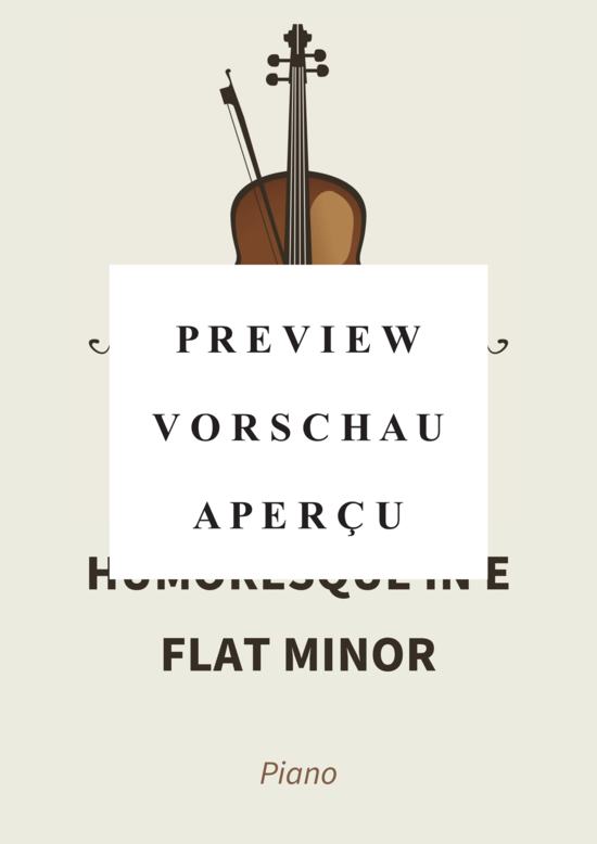 gallery: Humoresque in E flat minor - Op. 101 No. 1, Vivace , Dvorák, (Klavier Solo)