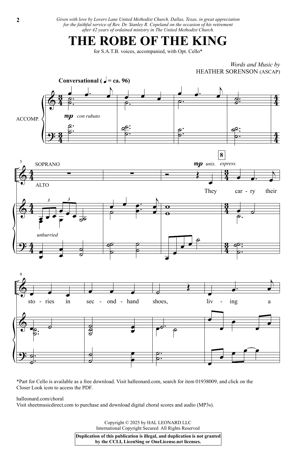 Produktgalerie: Seite 1 von 1 The Robe of the King, Heather Sorenson, Chor