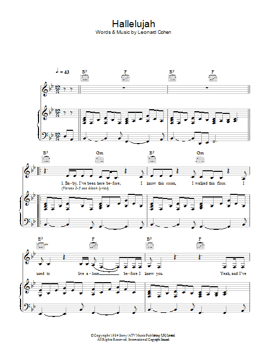 Product gallery: Page 1 of 1 Hallelujah (live version), Leonard Cohen