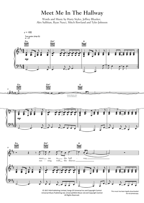 Produktgalerie: Seite 1 von 1 Meet Me In The Hallway, Harry Styles, Gesang, Gitarre, Klavier