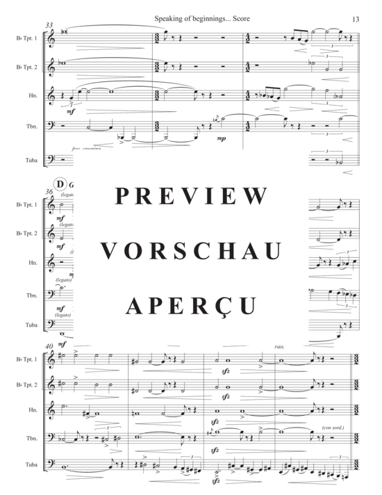 Produktgalerie: Seite 15 von 21 Speaking of Beginnings... , , (Blechbläser Quintett)