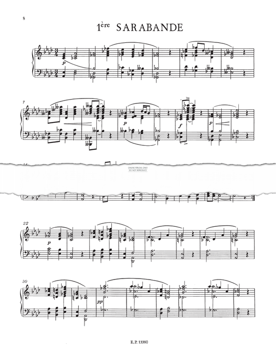 Produktgalerie: Seite 1 von 1 Sarabande No.1, Erik Satie, Klavier