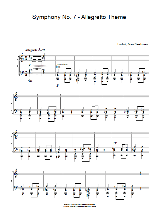 Product gallery: Page 1 of 1 Speaking Unto Nations (Symphony No. 7 - Allegretto), Ludwig Van Beethoven