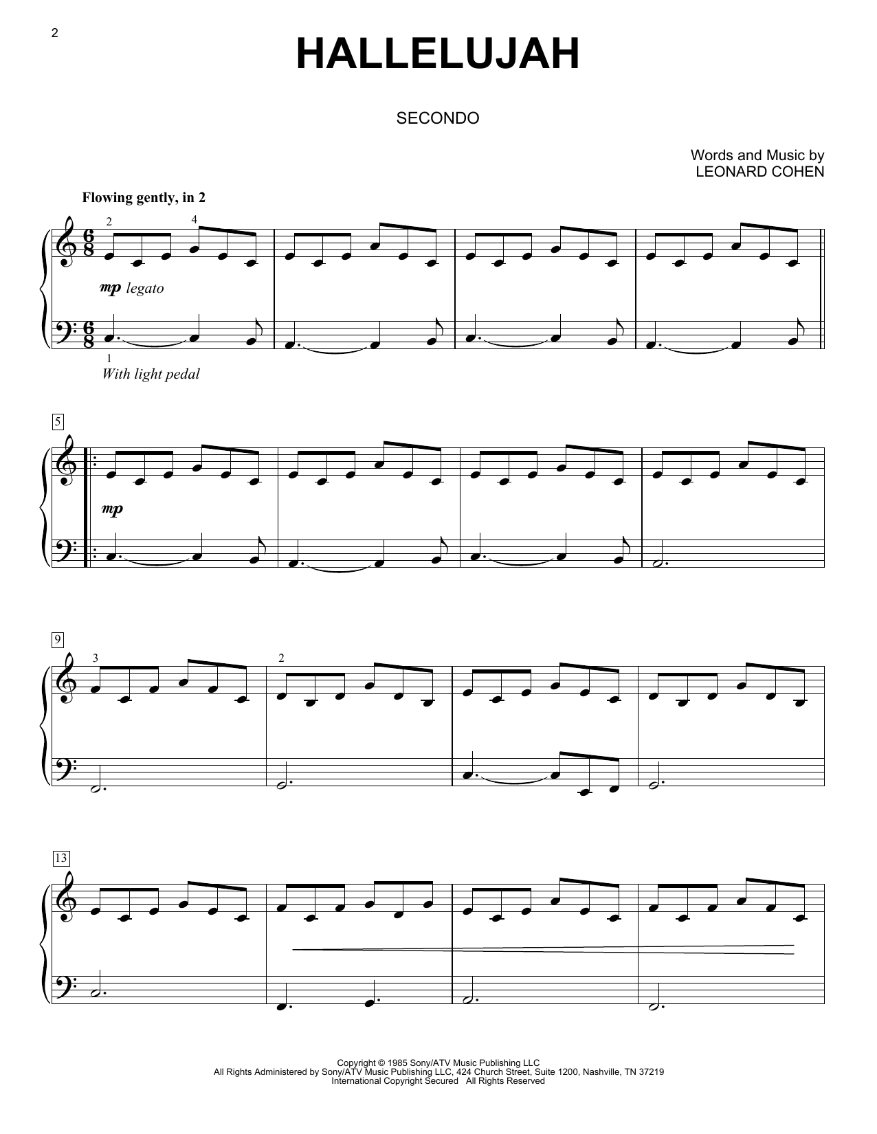 Produktgalerie: Seite 1 von 1 Hallelujah, Leonard Cohen, Klavier