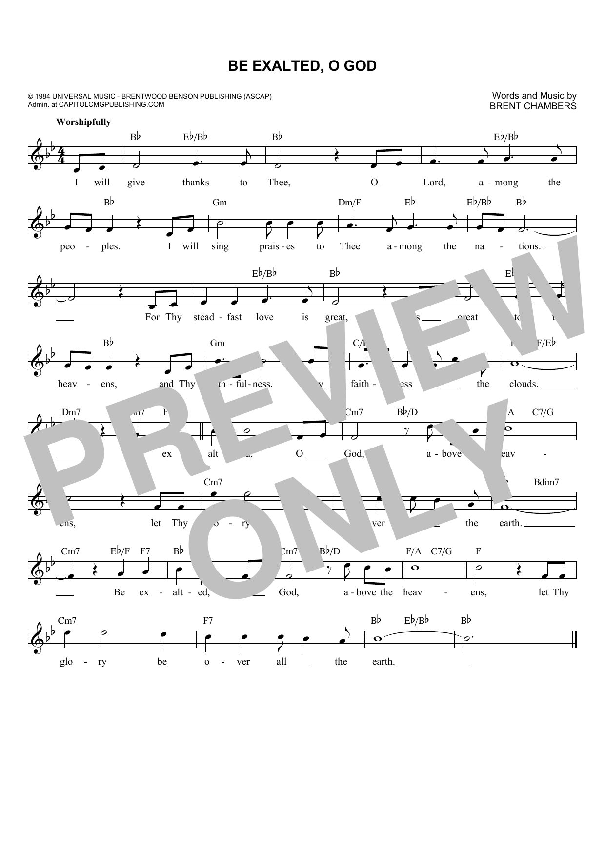Produktbild zu: Be Exalted, O God