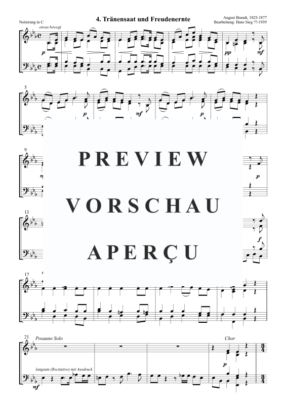 Produktgalerie: Seite 2 von 5 Tränensaat und Freudenernte, , Posaunenchor