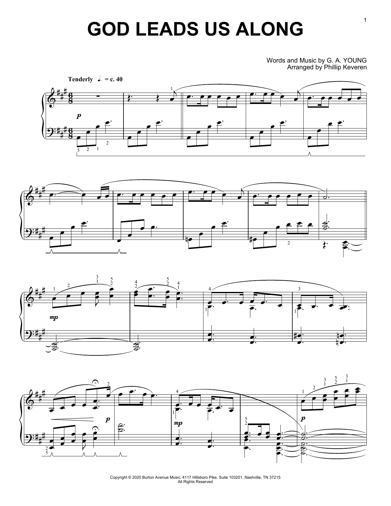 Product picture to: God Leads Us Along (arr. Phillip Keveren)