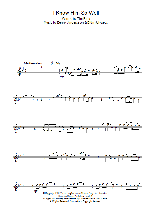 Produktbild zu: I Know Him So Well (from Chess)