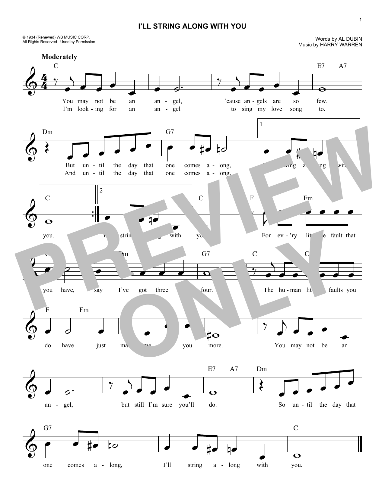 Produktbild zu: I'll String Along With You