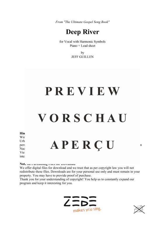 gallery: Deep River, , Voice and Piano