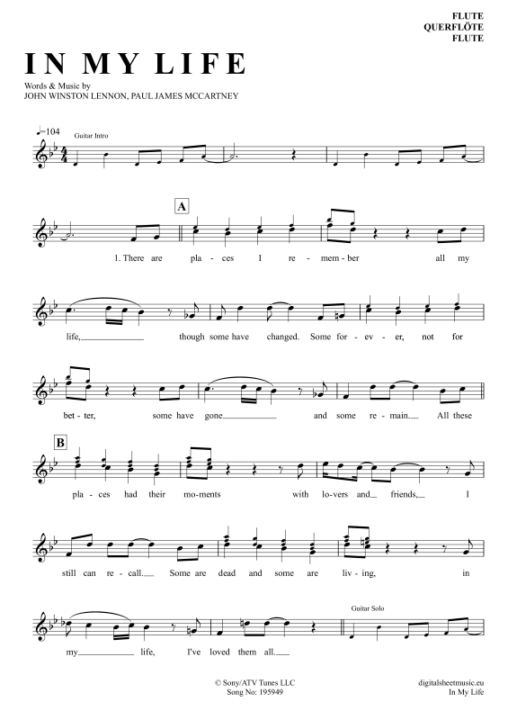 Product picture to: In My LifeThe Beatles