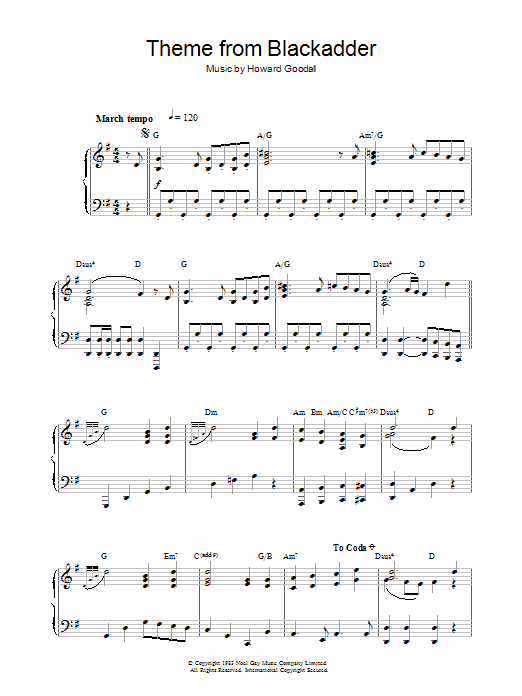 Product gallery: Page 1 of 1 Theme from Blackadder, Howard Goodall