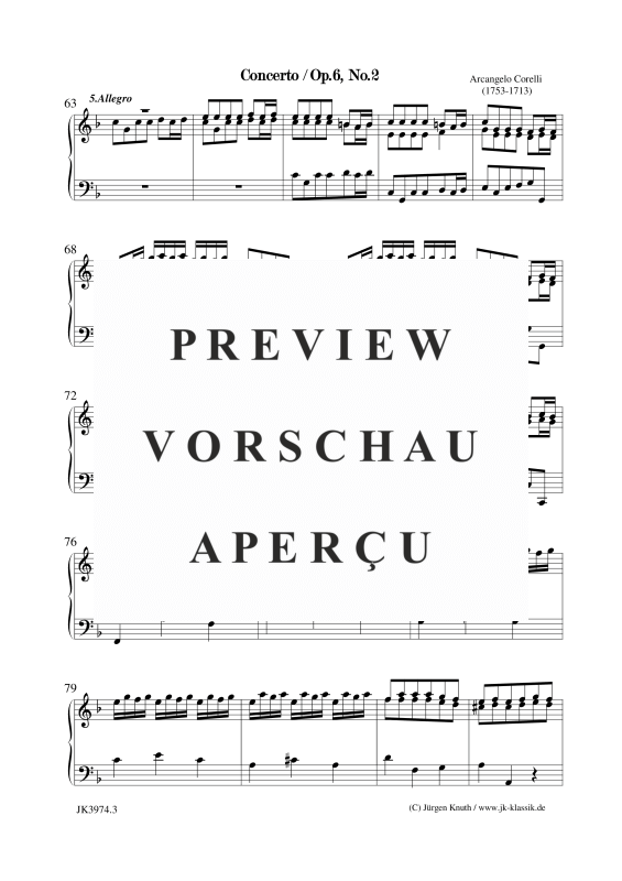 gallery: Concerto Op. 6. No. 2, , (Klavier/Cembalo Solo)