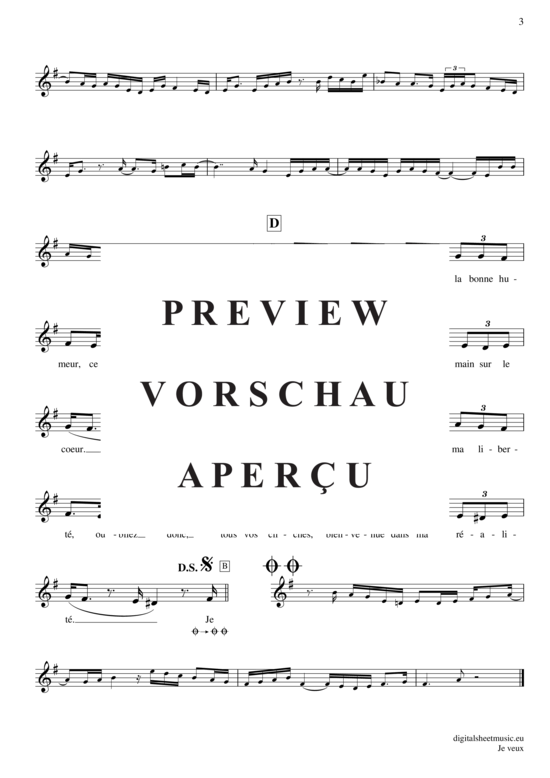 gallery: Je Veux , Zaz, (Trompete in B)
