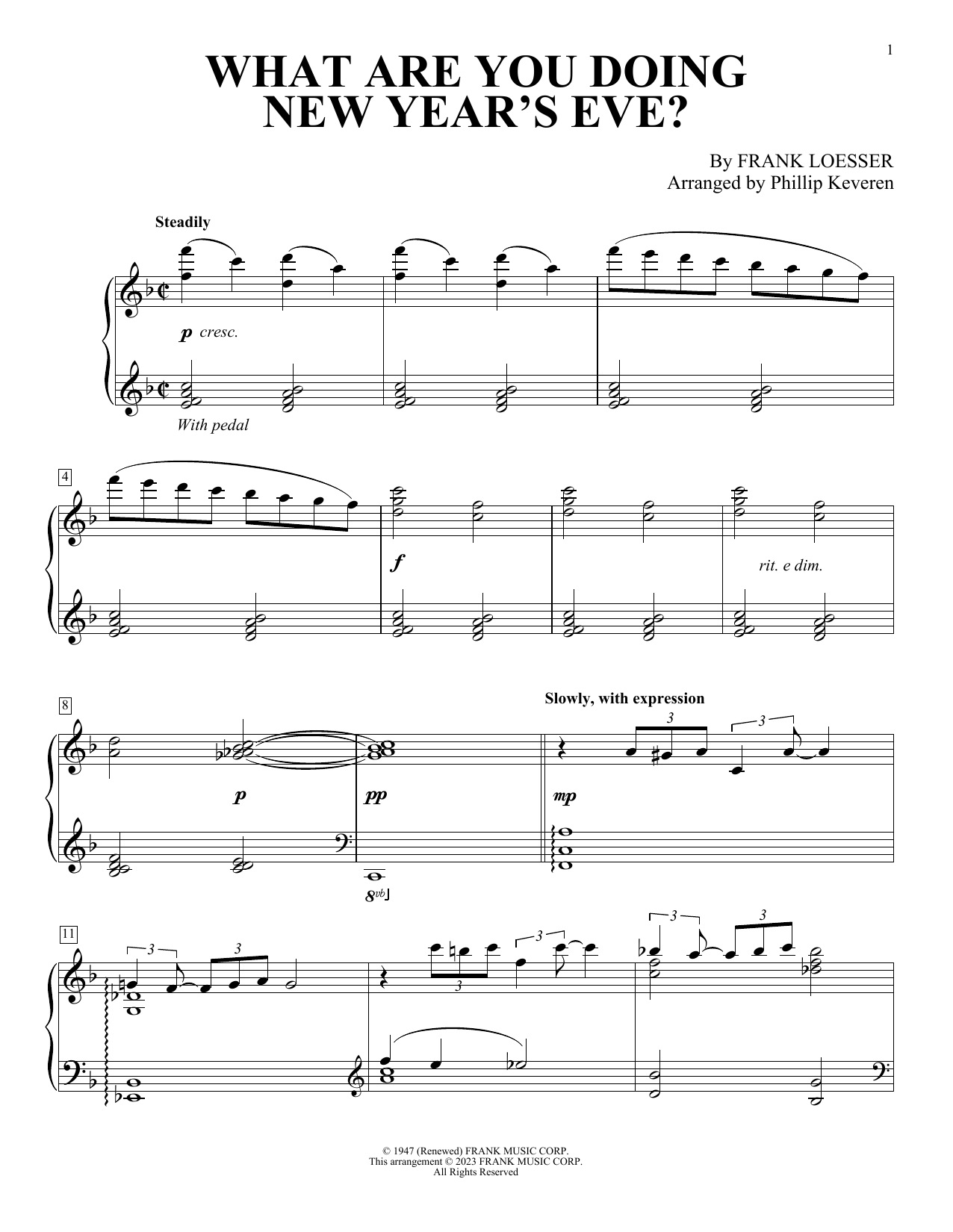 Produktbild zu:  What Are You Doing New Year's Eve? - Frank Loesser