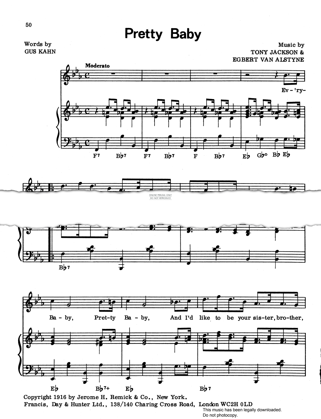 Product gallery: Page 1 of 1 Pretty Baby, Al Jolson