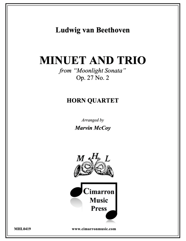 cover: Minuet and Trio from Moonlight Sonata, Op. 27 No. 2, , Horn Quartet