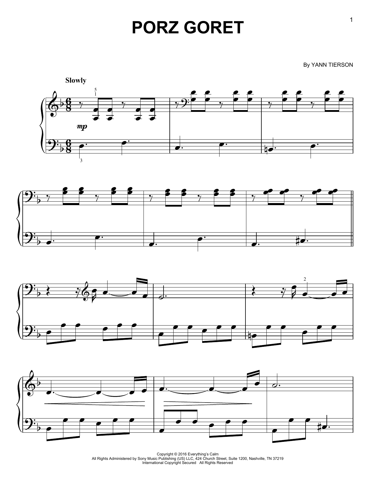 Product picture to:  Porz Goret - Yann Tiersen