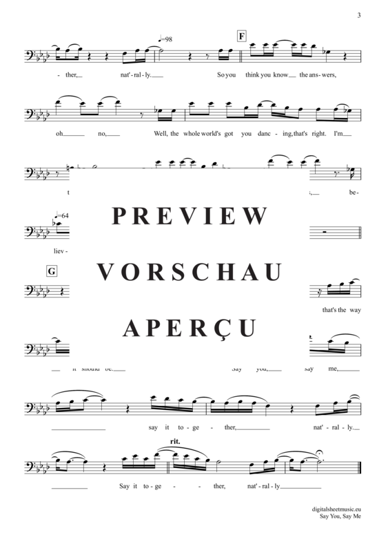 Produktgalerie: Seite 4 von 4 Say You, Say Me , Richie, Lionel, (Violoncello)