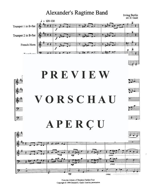 Produktgalerie: Seite 3 von 11 Alexander's Ragtime Band, , Blechbläser Quintett