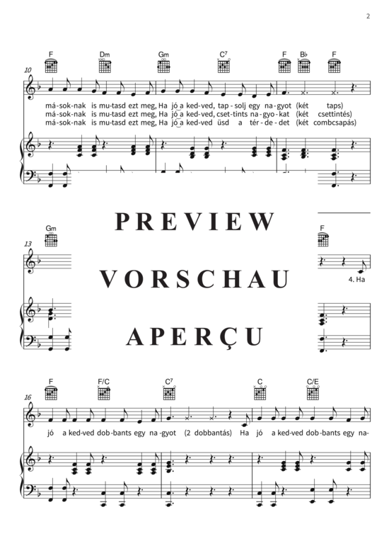 Produktgalerie: Seite 5 von 7 Ha Jó  A Kedved, Tapsolj Egy Nagyot, , (Gesang + Klavier, Gitarre)