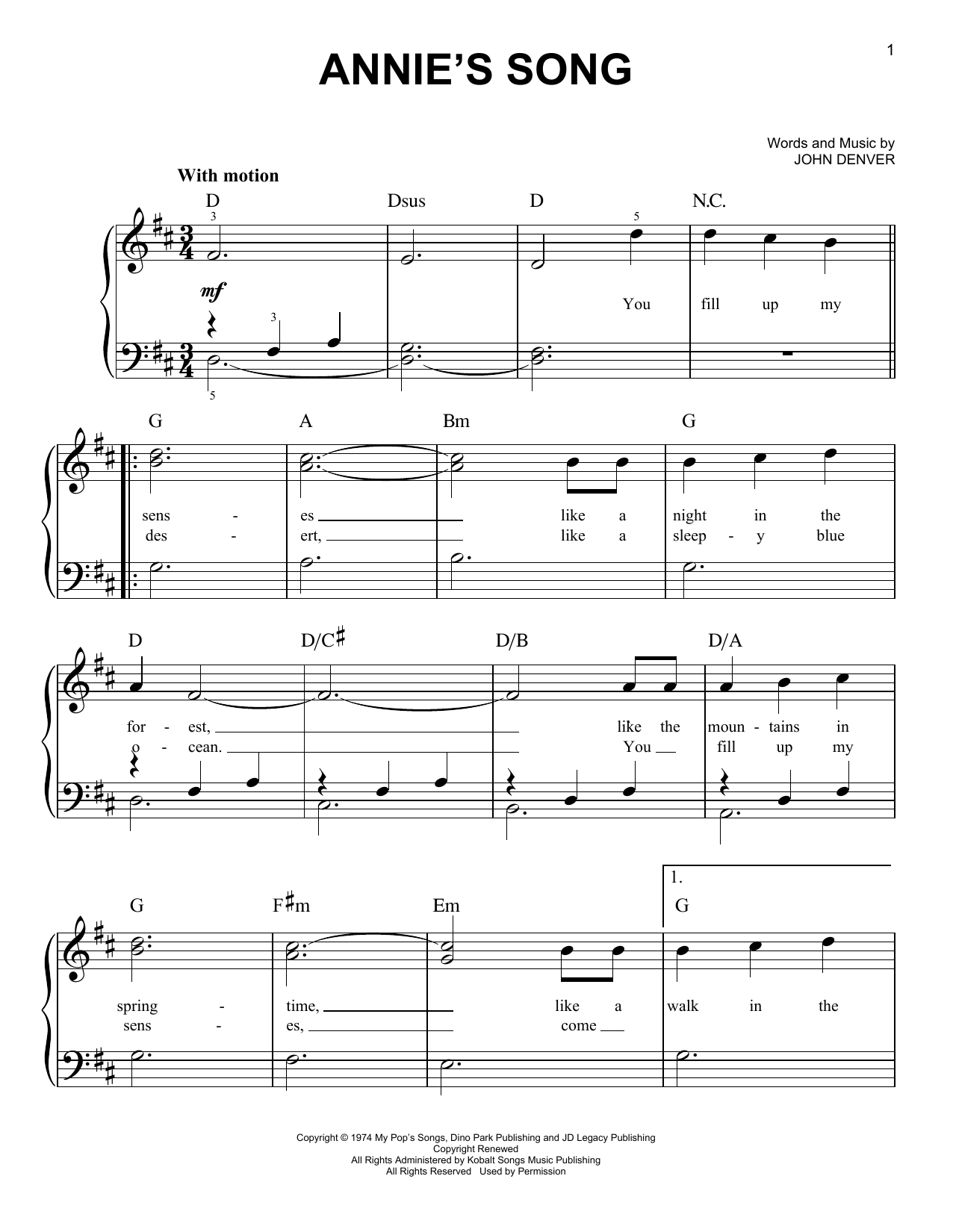 Product gallery: Page 1 of 1 Annie's Song, John Denver