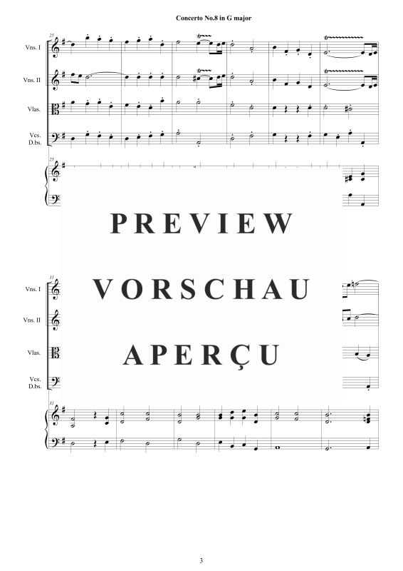 Produktgalerie: Seite 4 von 11 Cembalo Konzert Nr. 8 in G-Dur, , Cembalo und Streichorchester