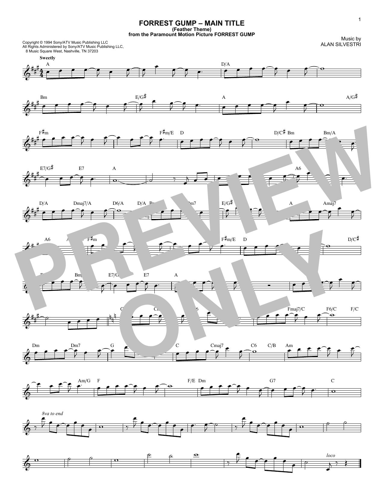Produktbild zu: Forrest Gump - Main Title (Feather Theme)