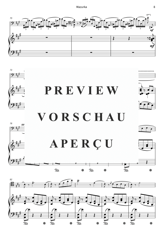 Produktgalerie: Seite 10 von 11 Vier Stücke op. 24 - Romantische Charakterstücke für Cello & Klavier - urtextnah ediert, , Violoncello und Klavier